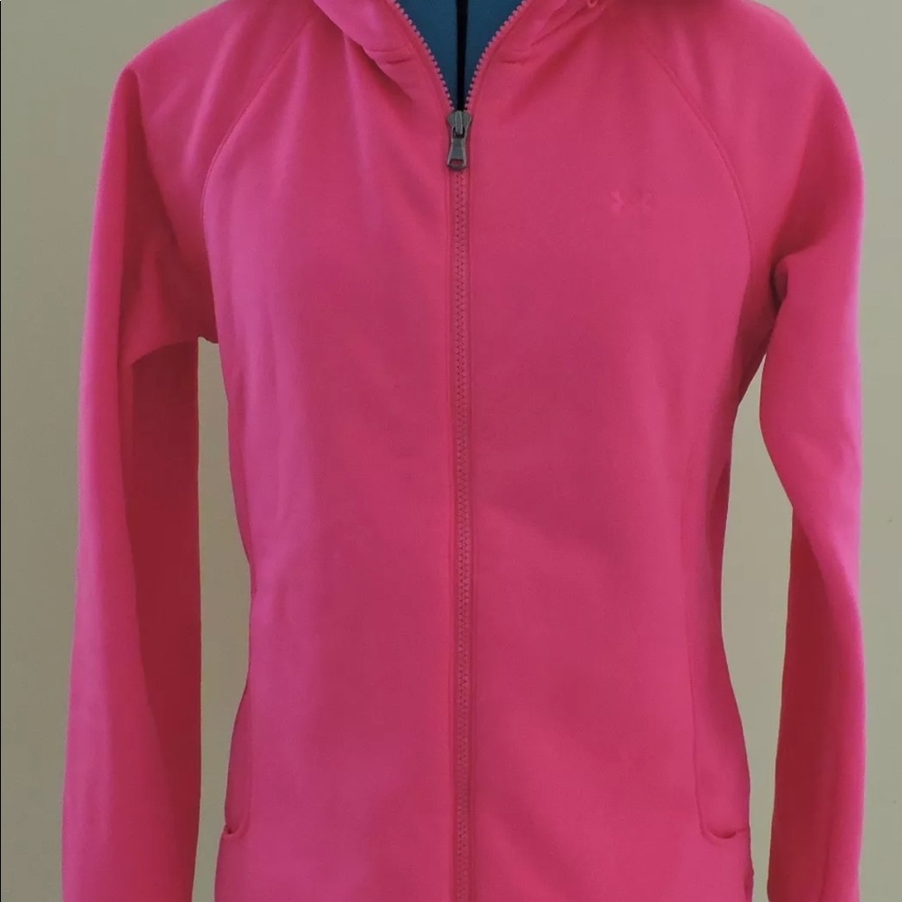 Women’s UA Storm Pink Sz Medium Hooded Zip Jacket